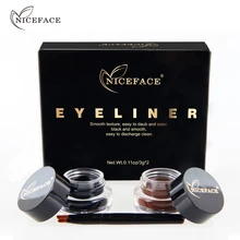 NICEFACE 2 вида цветов насыщенный крем для глаз гель Прочный помада гель Водонепроницаемый maquiagem глаз макияж с глаз Кисть