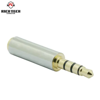 

50pcs 4poles 3.5mm jack to 3.5mm plug converter Copper shell Stereo for Audio Speaker Earphone connector