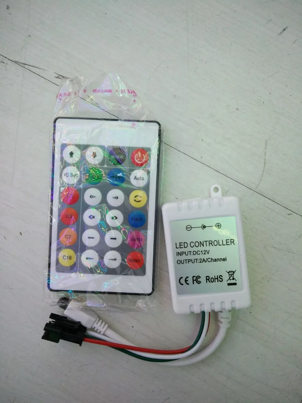 

5pcs/lot New arrived 1x 24Key DC12V IR Remote Controller WS2812B Contoller WS2811 200 Change Max 1-512 Pixel LED Controller
