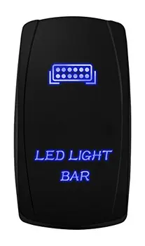 

Laser LED Light Bar Rocker Switch ON-OFF LED Light 20A 12V, 5pin, Blue