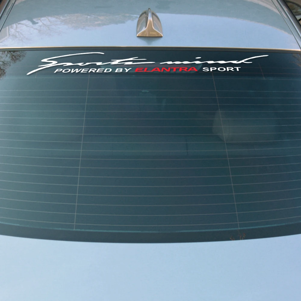 

90*12CM Car Styling Reflective Front Rear Windshield Stickers For Hyundai Elantra Racing Vinyl Decal Decoration Auto Accessories