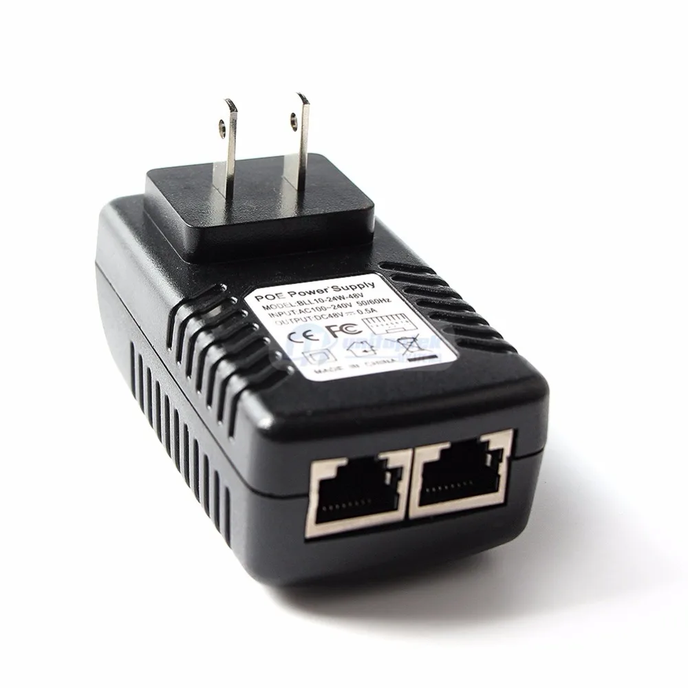 POE инжектор 48 В 0.5A POE питание через Ethernet адаптер для ip-камеры безопасности POE Pin 4/5(+), 7/8(-) EU/US/UK/AU разъем доступен