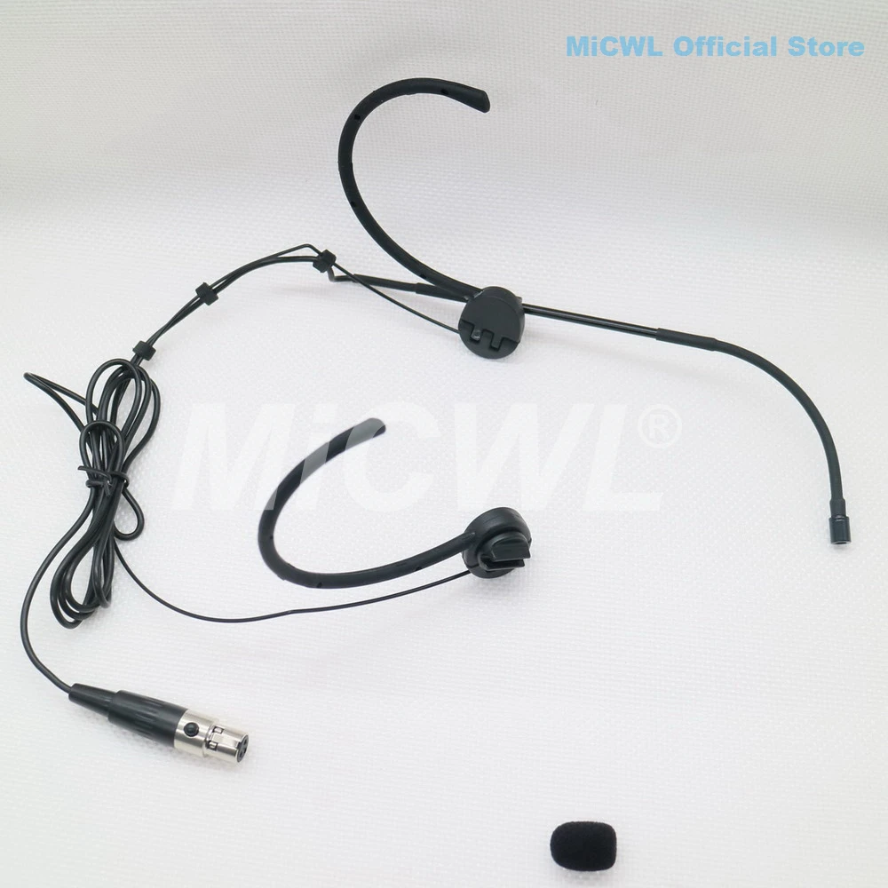 

Headset Microphone For AKG DSM WMS CMS Samson Wireless Body Pack Transmitter Foldable Headworn Earset Mic MiCWL ATM75