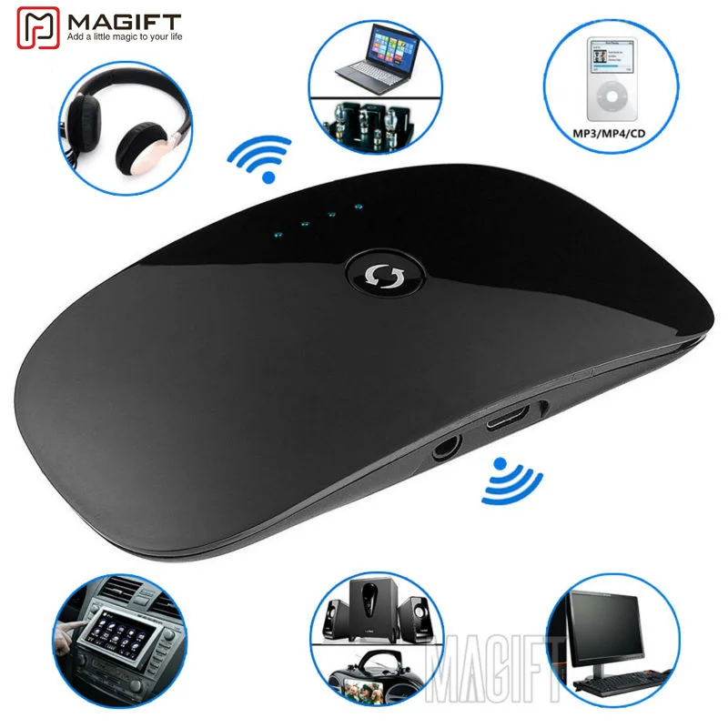 Bluetooth Transmitter Receiver 2 in 1 Wireless A2DP 3.5mm Stereo Audio Dongle Adapter for Tablet PC Laptop TV Cellphone Speaker