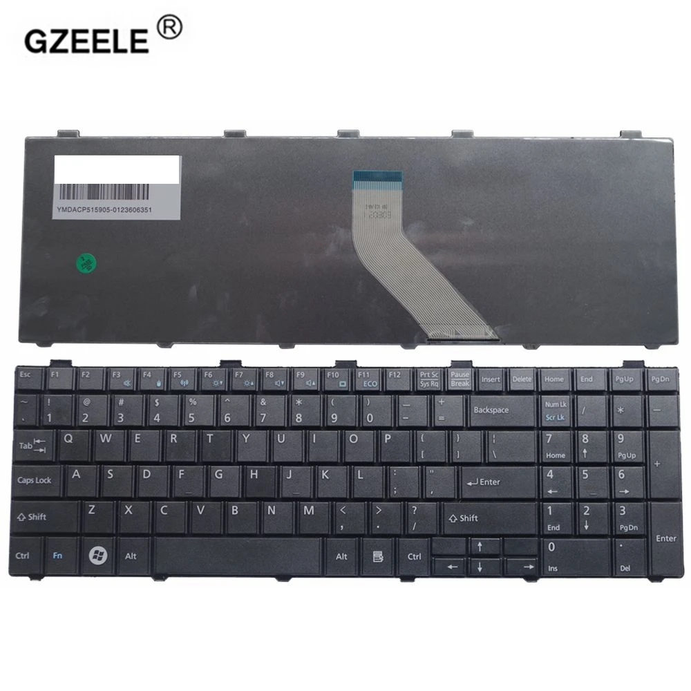 GZEELE новая американская клавиатура для Fujitsu Lifebook AH530 AH531 NH751 A530 AH502 черная английская клавиатура для ноутбука