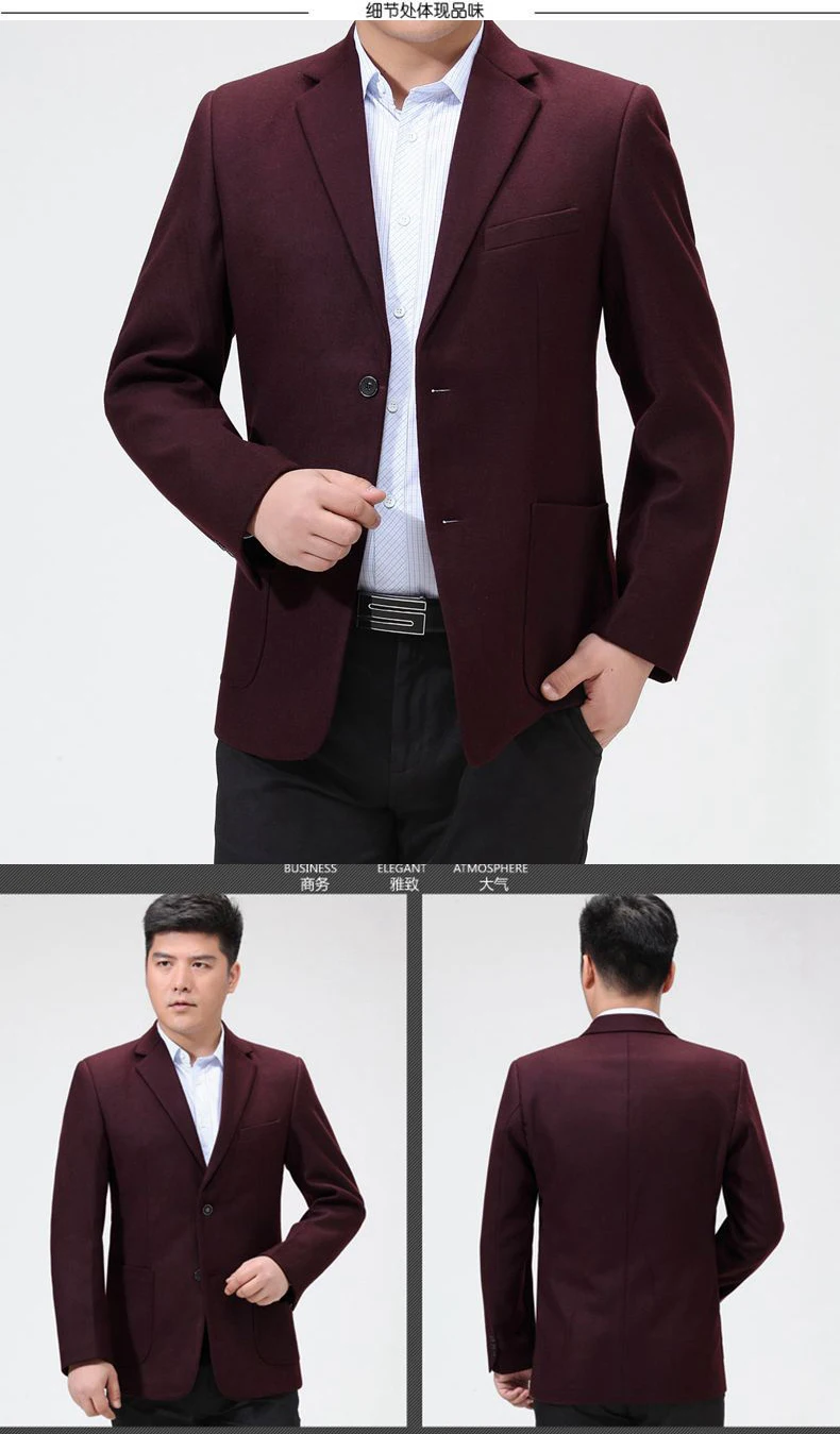 WAEOLSA Mens Blazers Plain Color Suit Coat Slim Fit Outfits Red Gray Camel Blazer Hombre Tailored Suit Jacket For Man Costume 2019 (13)