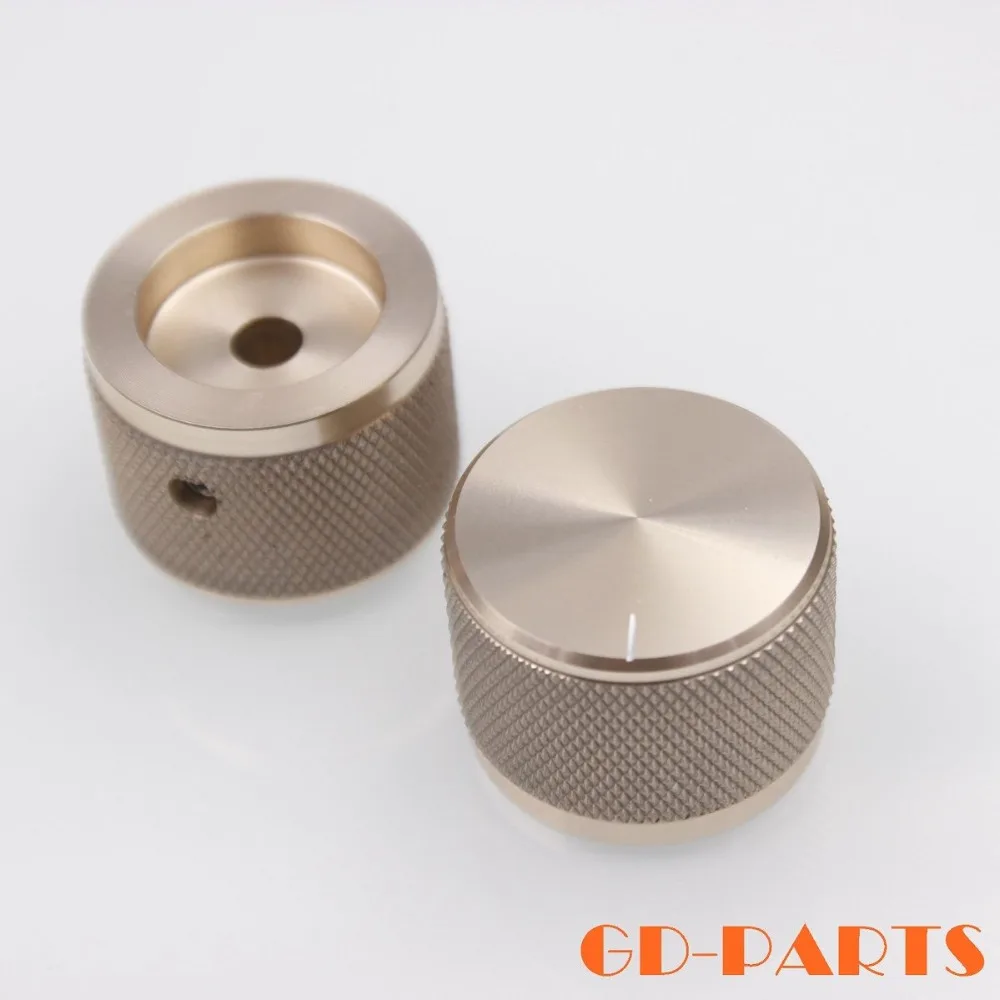 

2PCS GD-PARTS 30x22mm Golden Solid Aluminum Potentiometer Knob For CD Player Turntable DAC Radio Amplifier CNC Machined