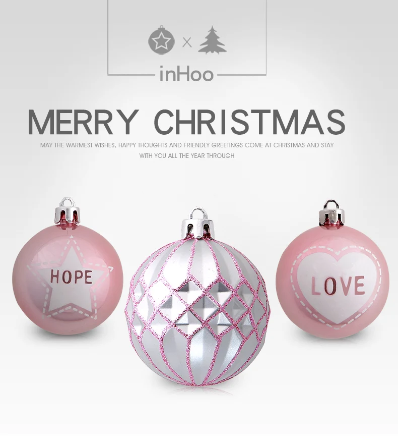 01 inhoo 2017 Christmas Tree Decoration Ball Ornaments Pendant Accessories  20pcs Silver powder Ball Decor For Christmas Home Party