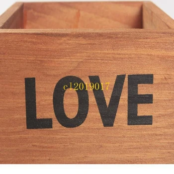 

Rustic Natural Wooden LOVE Letter Succulent Plant Flower Bed Pot Box Home Garden Planter Free Shipping #12