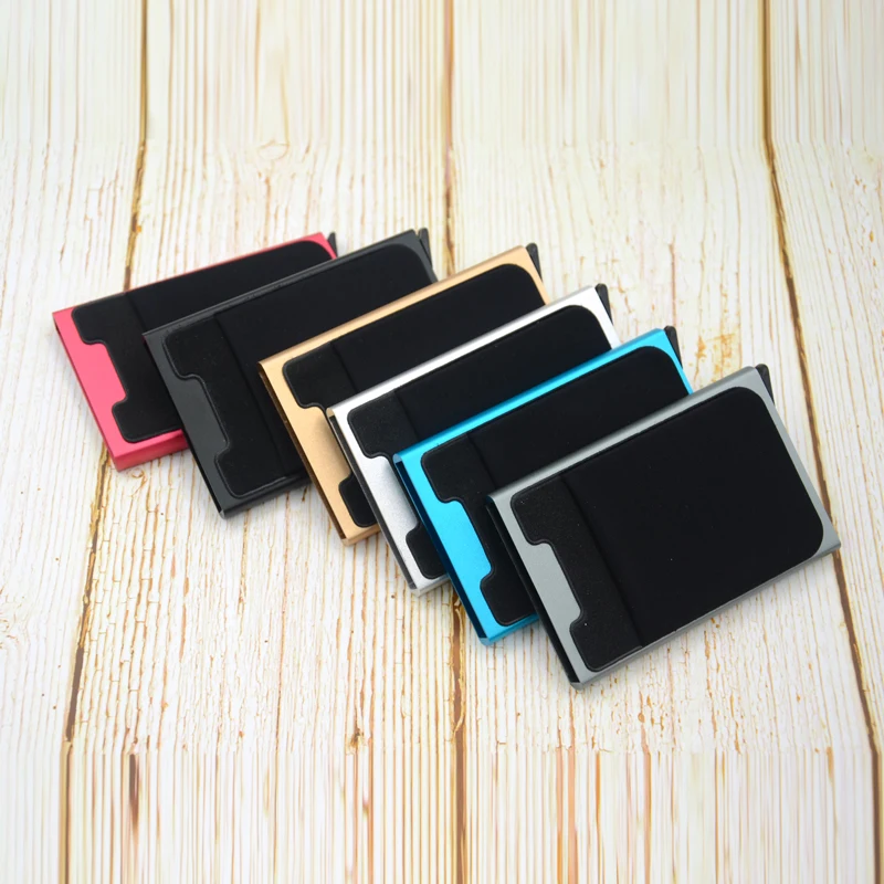 BONAMIE Hot ! Credit Card Holder Case Aluminum Wallet With Elasticity Back Pocket RFID Thin Metal Wallet Business ID Card Holder BONAMIE Hot ! Credit Card Holder Case Aluminum Wallet With Elasticity Back Pocket RFID Thin Metal Wallet Business ID Card Holder