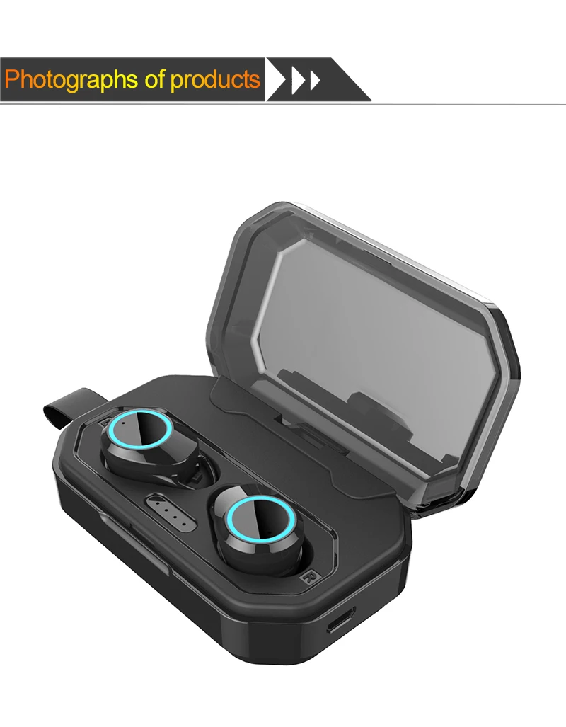 X6 TWS, беспроводные наушники, Bluetooth 5,0, наушники, IPX7, водонепроницаемая гарнитура, отпечаток пальца, сенсорный наушник, с зарядным устройством 3000 мАч