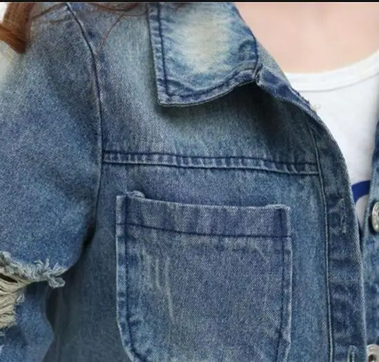 Женская джинсовая куртка длинная демисезонная ветровка с рукавом 2020|womens