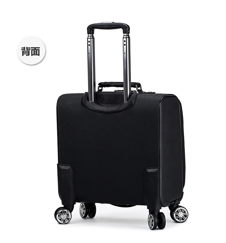 Unisex Business Travel Rolling Luggage Spinner Wheels 18 inch Suitcase Airplane Clothing Carry On Trolley Luggage (35)