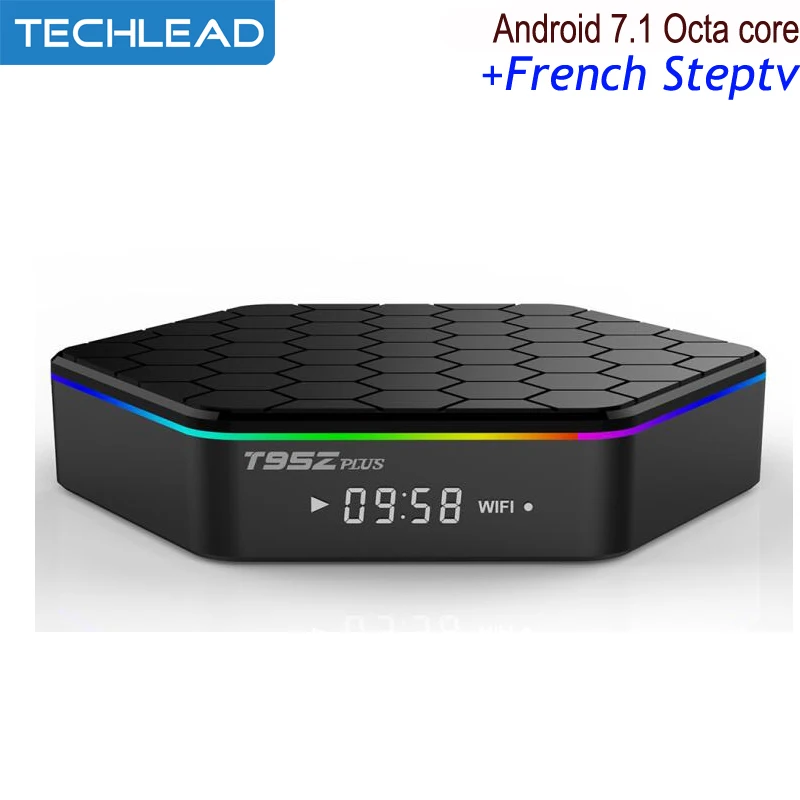 T95Z плюс Android 7,1 tv Box 4 K 1 год шаг ТВ аккаунт французский голландский арабский итальянский Европа IP ТВ каналы Бразилия Великобритания АПК ТВ