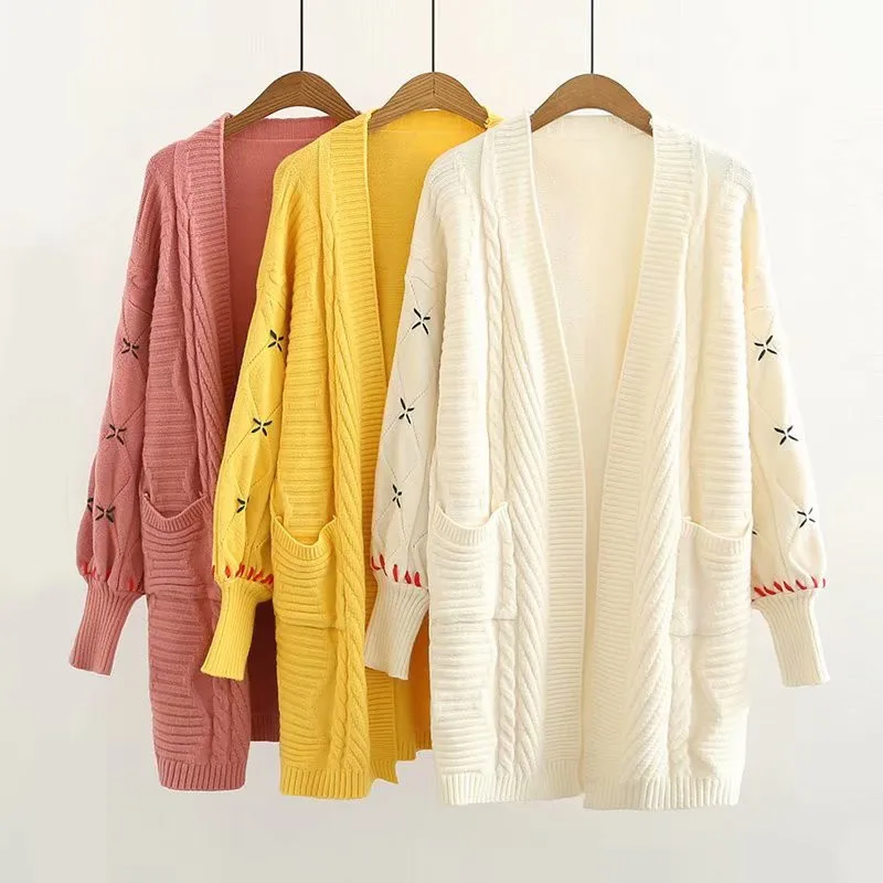 Japanese Style Mori Girl Lolita Sweet Cardigan Knitting Sweater Long