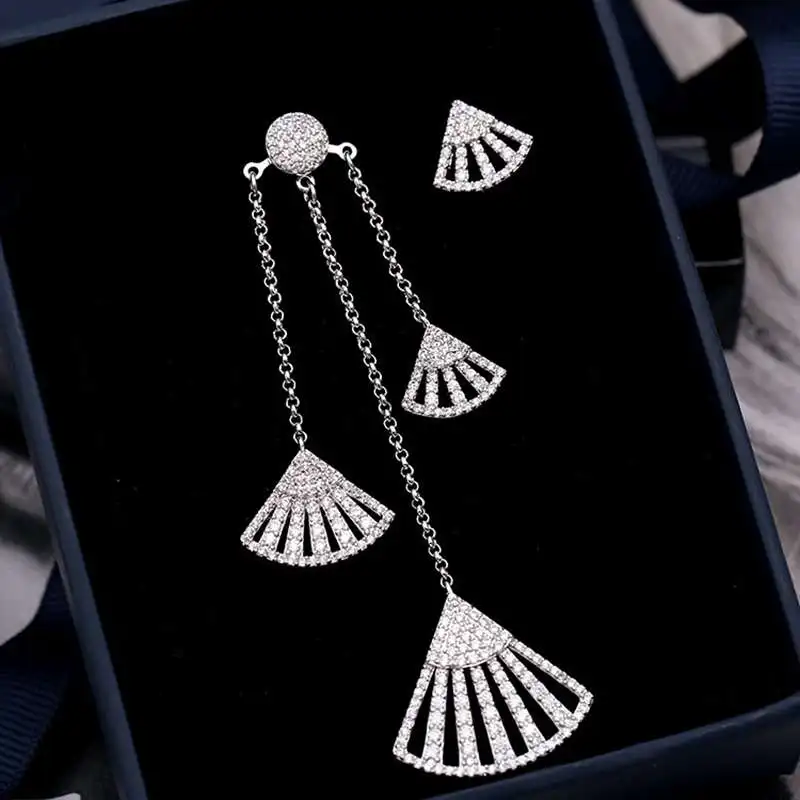 

Ruifan Europe Sector Irregular Earrings for Women Hight Quality 2019 Korean Cubic Zircon Large Pendants Dangler Earring YEA323