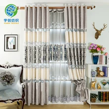 

Chenille Jacquard Stitching Curtains for Living Room Modern Luxury Blind Fabric Grey Geometric Lines Drape Bedroom Window Treatm