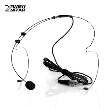 

Mini 3.5mm Screw Lock Connector Vocal Condenser Headworn Headset Microphone Lecture For FM Wireless System Body-Pack Transmitter
