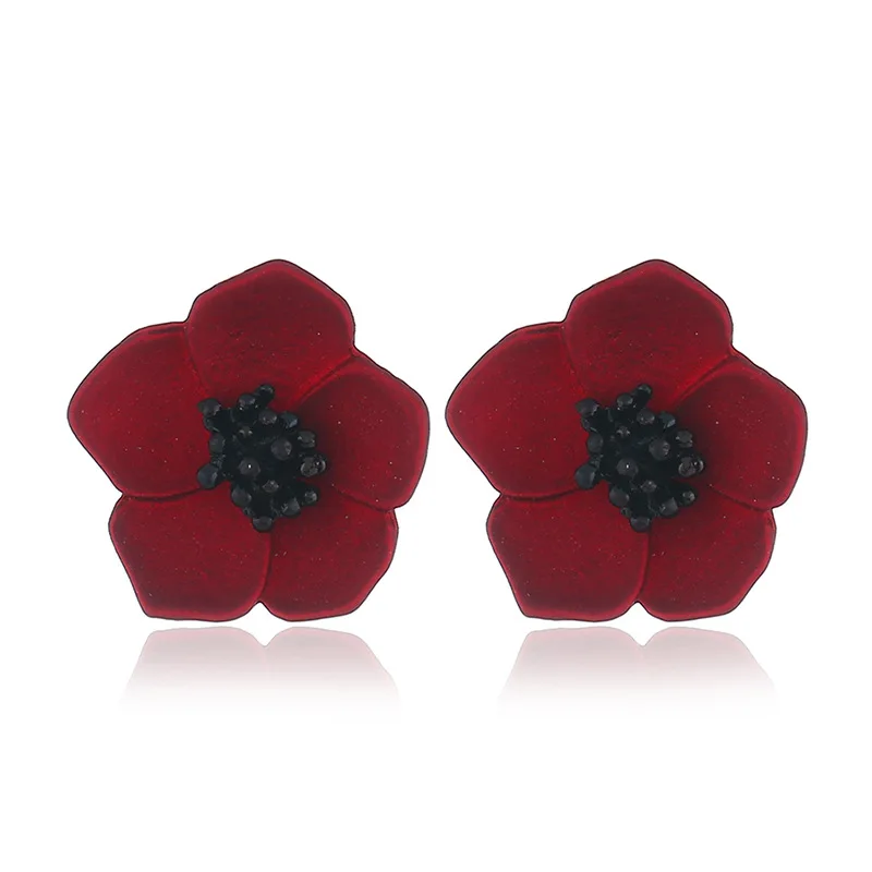 

Earrings Soviet Acrylic Retro Earrings Girls Heart Fashion Spray Paint Flowers Small Jewelry Earrings