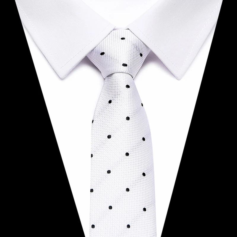 Продавец фабрики 8 см Для мужчин классический галстук 100% шелк жаккард сплошной цвет в горошек cravatta галстуки человек Жених Бизнес галстук