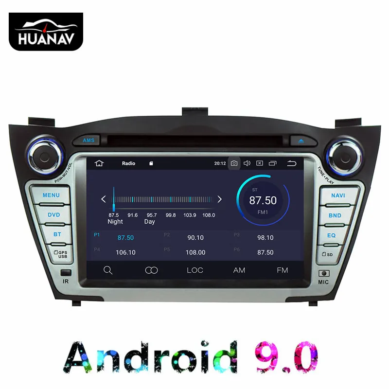 Top Android 9.0 Car DVD player GPS navigation for Hyundai IX35 Tucson 2009-2015 Car radio player multimedia Auto stereo headunit Nav 6