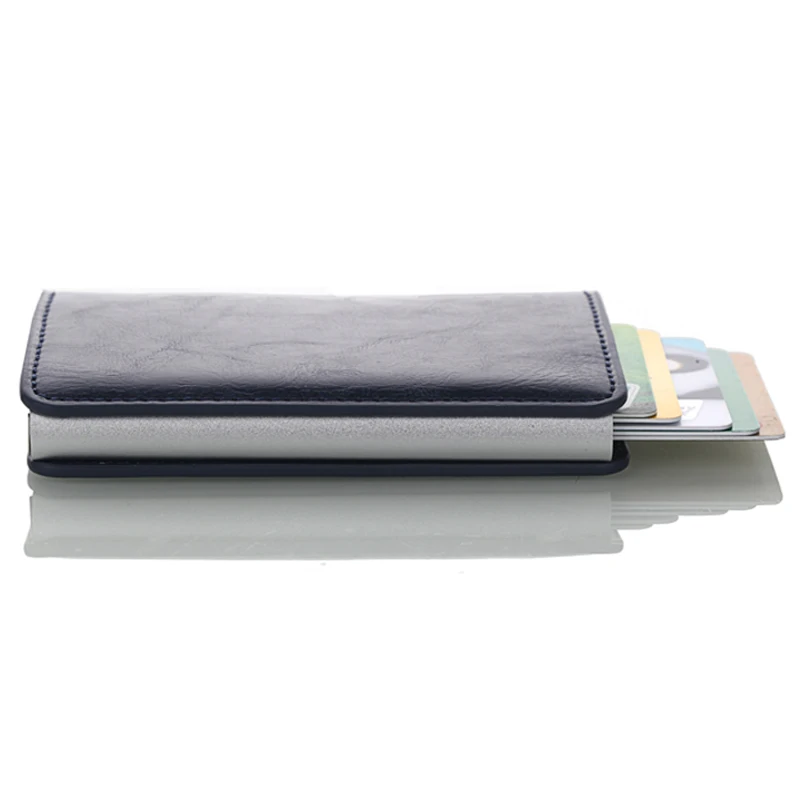 Cizicoco Antitheft Men Vintage Credit Card Holder Blocking Rfid Wallet Leather Unisex Security Wallet Leather Women Magic
