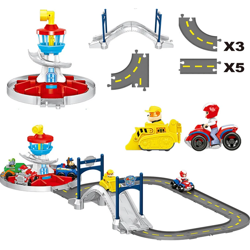 

Paw Patrol Dog Juguet Observatory Watchtower Ejection Track Park Anime Figure Toy ABS Action Figure Toys for Children Gifts SS02
