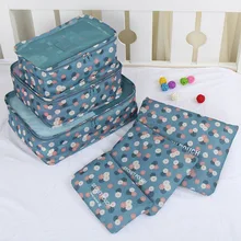 6 pieces travel pouch waterproof makeup bag multifunction underwear storage bag practical travel organizer travel cosmetic bag