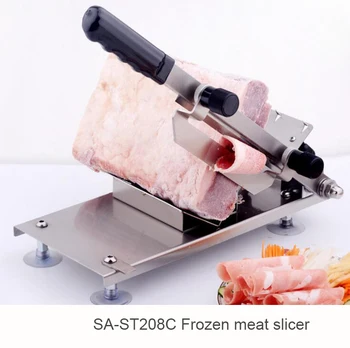 

0.2-25mm Adjustment thickness Manual mutton roll Cutting machine Multifunctional Frozen meat slicer home lamb beef roll slicer