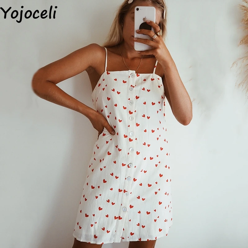 Женское платье на бретельках Yojoceli Пляжное Повседневное с коротким рукавом и