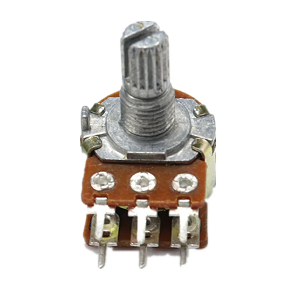 5 шт./лот двойной потенциометр WH148 Длина ручки 15 мм 6pin B1K/2K/5K/10K/20K/50K/100K/250K/500K/1 м |