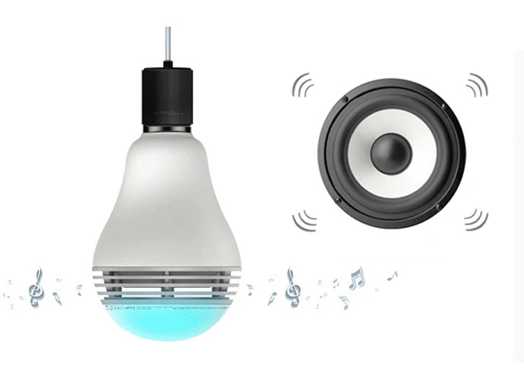 RGB LED лампа с Bluetooth- беспроводным динамиком и APP дистанционным управлением, E27 базы, красочный Bluetooth-динамик, смарт-музыкальный динамик