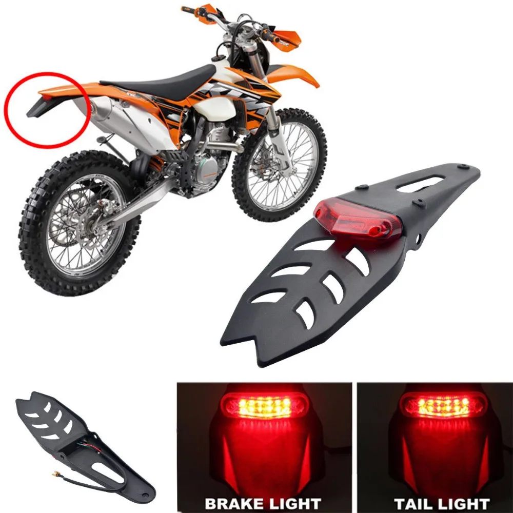 

Universal Motorcycle LED Rear Stop Brake Tail Light Fender Enduro For CRF KTM EXC Yamaha