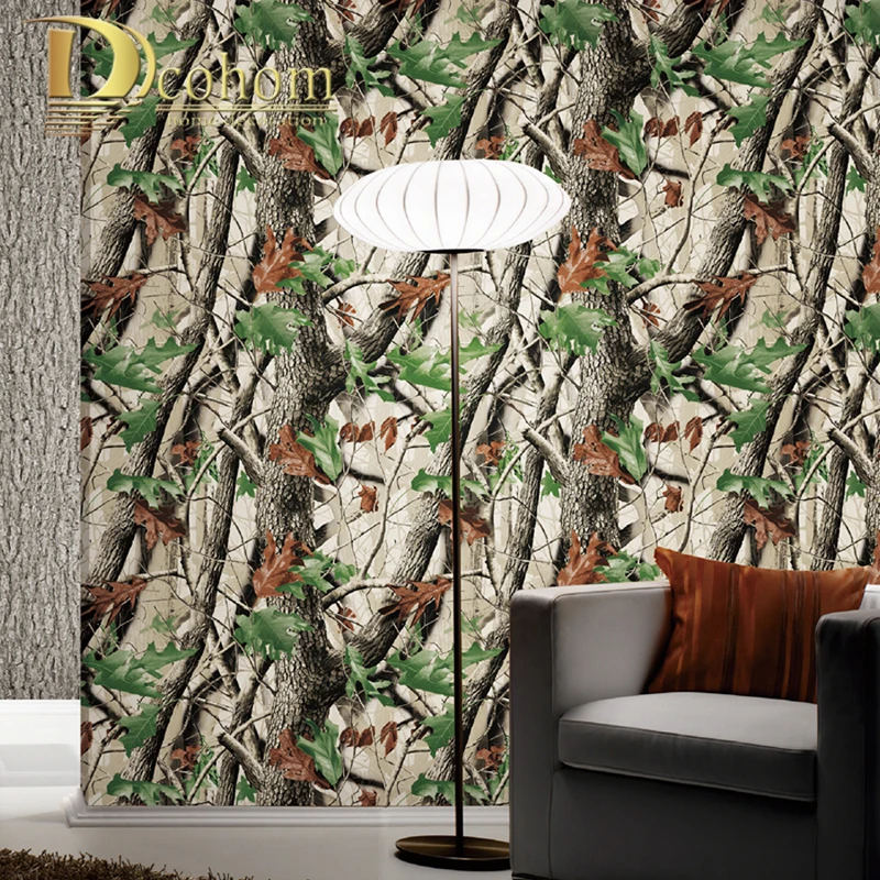 

PVC&Vinyl 3d Forest Birch Tree Wallpaper Modern Vintage Retro Woods Jungle Wall Paper Restaurant Feature Background Wall Decor