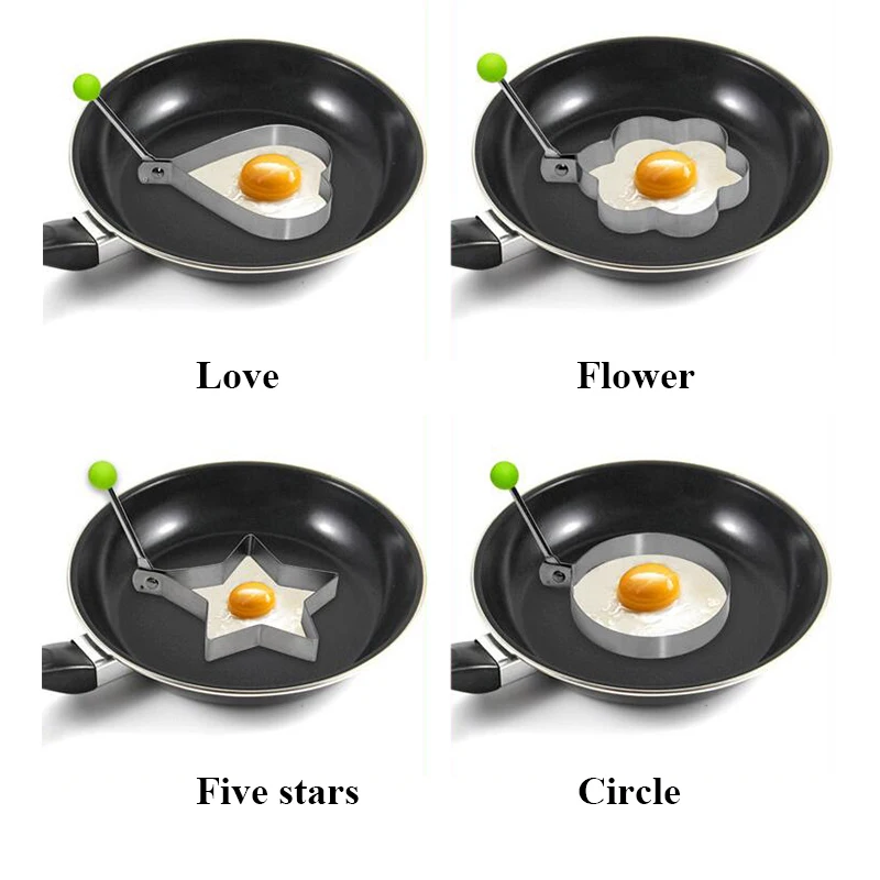 5 стилей нержавеющая сталь жареное яйцо формирователь блинов форма для омлета жарки яиц кухонные принадлежности гаджет 1 шт