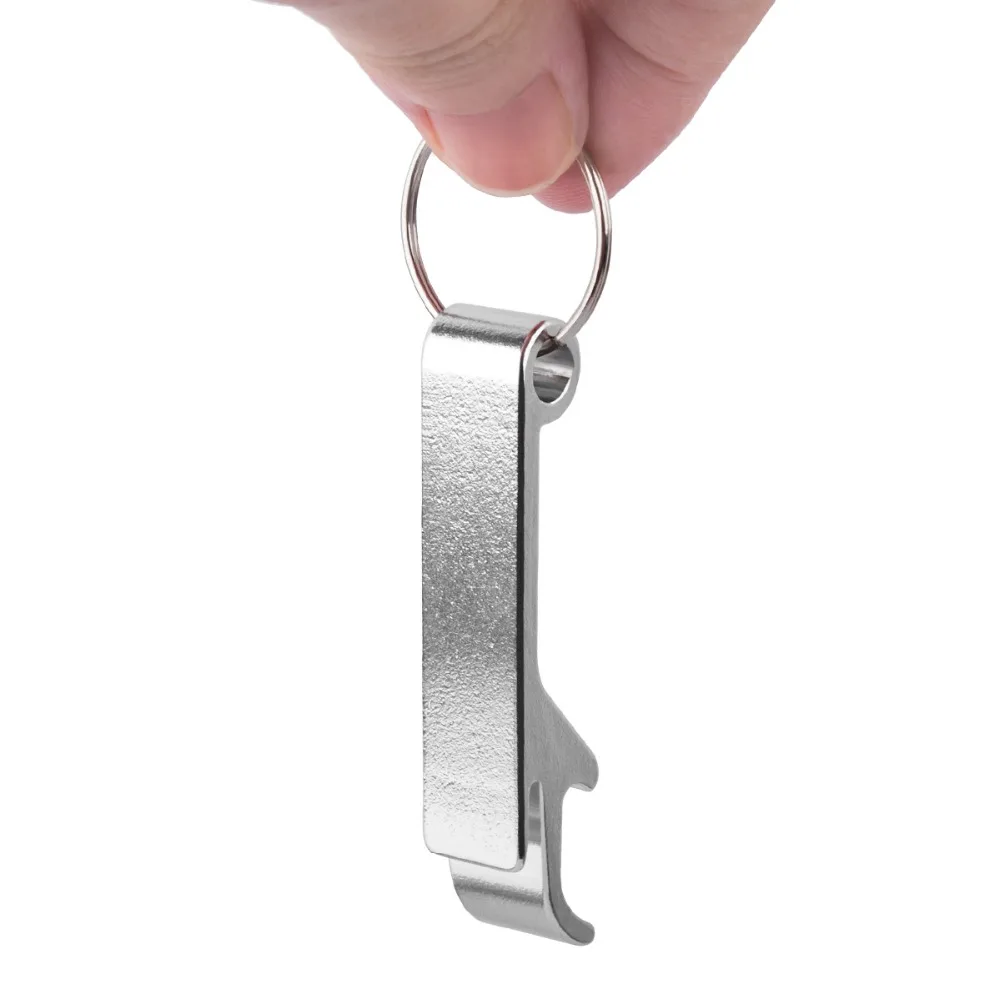 QWORK 3 шт. набор Портативный Нержавеющая сталь отвертка ключ(плоская голова+ Philips голову) с кольцом для ключей плюс может открывалка для бутылок