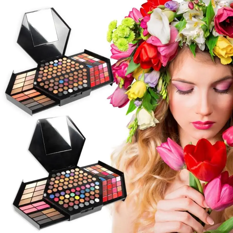 

130 Color Multi-Function Hexagonal Full Eye Shadow High Gloss Concealer Red Cosmetics For Make-up Accessories