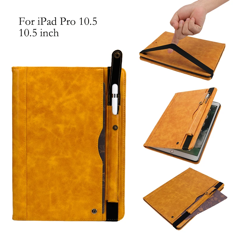 For iPad Pro 10.5 Case 10.5 inch Business Flip With Pencil Holder Cover