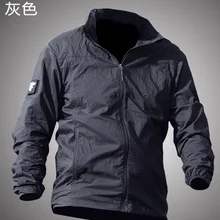 Летняя Водонепроницаемая быстросохнущая тактическая куртка для мужчин UPF 50+ дышащий плащ с капюшоном ветровка тонкая армейская военная куртка