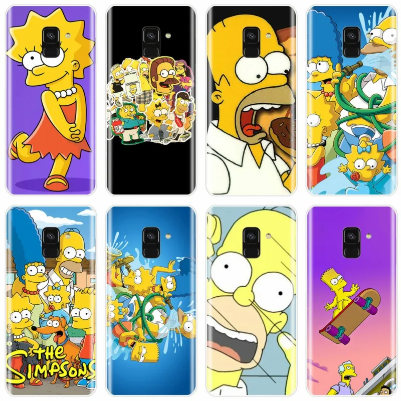 

The Simpsons Cartoons Anime Cover Soft Silicone Phone Case For Samsung Galaxy A5 A7 A8 2015 A3 A5 A7 A8 2016 A3 A5 A7 2017 A9