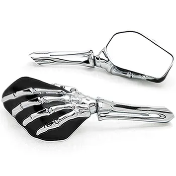 

Black/Chrome Custom Motorcycle Skeleton Mirrors For Kawasaki EN Vulcan 450 500 LTD