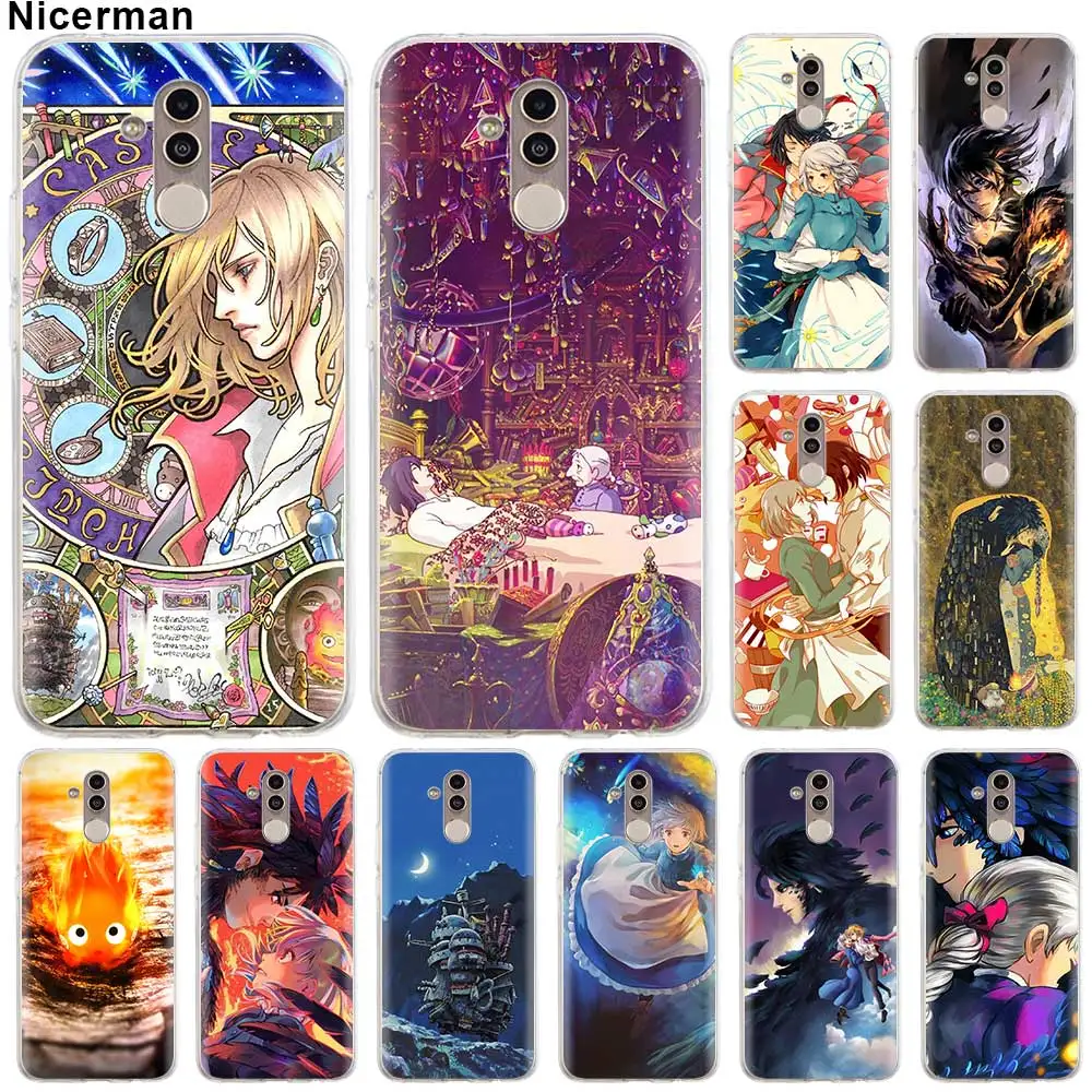 

Silicone TPU Case for Huawei P30 P20 Pro Mate 10 20 Lite 20 10 Pro P10 P9 Lite Case Howl's Howls Moving Castle Soft Clear Capa