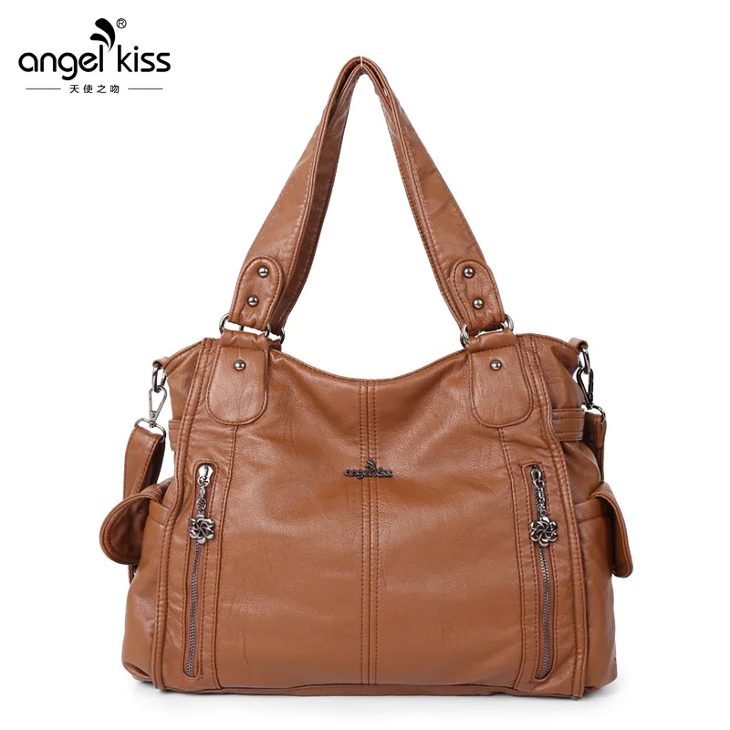 

Angel Kiss 2018 New Shoulder Bag Ladies Fashion Handbag Large Capacity Autumn and Winter New Diagonal Soft Leather Handbag