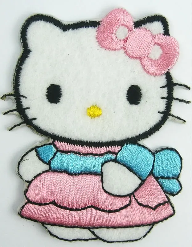 FREE SHIPPING Hello Kitty Embroidery Patches Sew or Iron On Clothes Tee