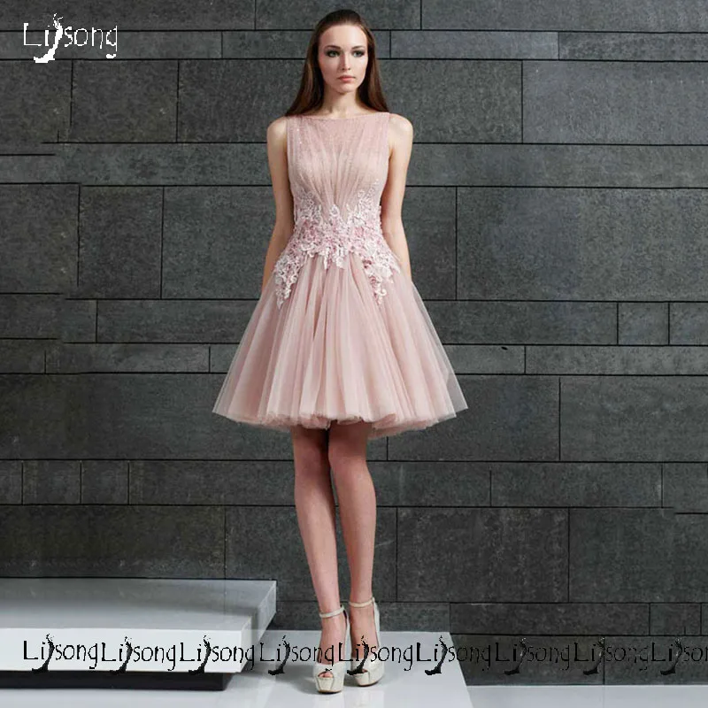 Glamorous Blush Pink Women Short Formal Dress for Occasion Party Maxi