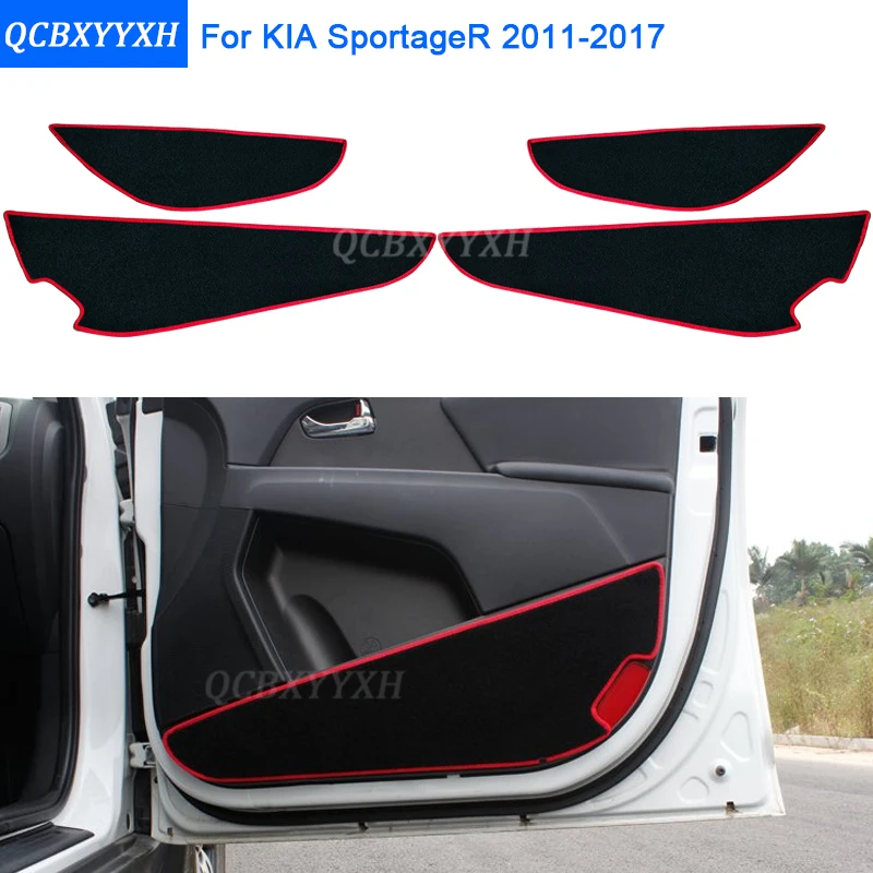 

2 colors Car - Styling Protector Side Edge Protection Pad Protected Anti-kick Door Mats Cover For KIA Sportage R 2011-2017