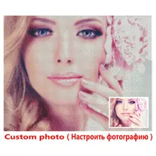 5D DIY Алмазная картина, индивидуальное фото на заказ, сделать свой собственный алмазная живопись, полная дрель Алмазная вышивка