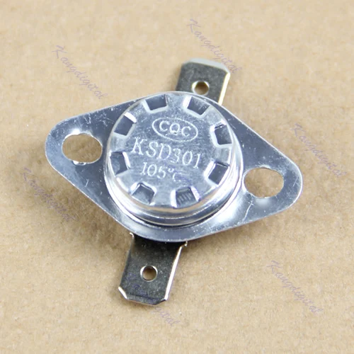 

Normal Close NC Temperature Controlled Switch Thermostat 250V 10A KSD301 105 C H02