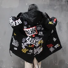 Хип-хоп пальто Для женщин Star Зимняя одежда хип-хоп пальто мода цветы куртки Us размеры s-xl