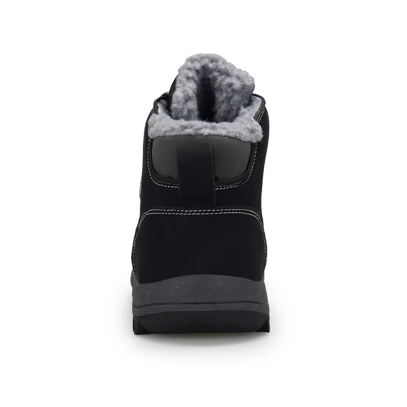 Men Hiking Shoes Male Big Size Winter Plus Fur High Top Snow Walking Barefoot Shoes Tourism Outdoor Trekking Shoes Hunting Boots